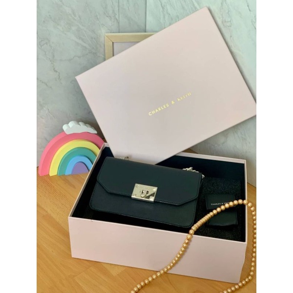 CNK GIFT SET METAL PUSH LOCK CROSSBODY BAG CK781 PREMIUM IMPORT