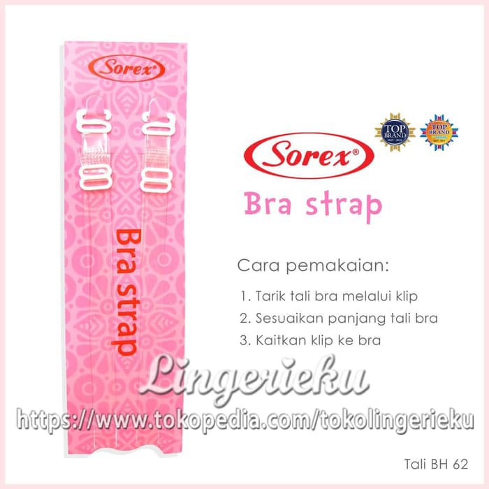 cd 573Grosir Ecer Tali Bra Transparan Tali BH Bening Silikon Sorex TB 62