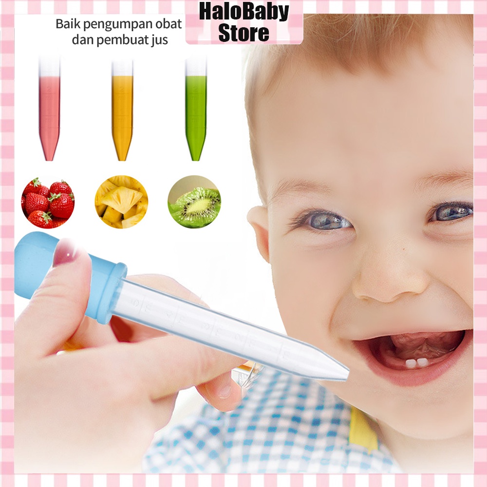 Halobaby 5Ml Pipet Obat Bayi / Penyuap Suntik Bayi/Pipet Tetes Minum Obat Bayi