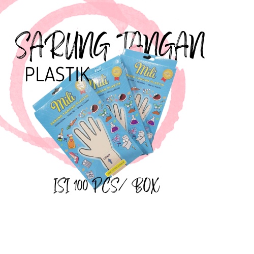 Mili sarung tangan plastik (100pc/box)