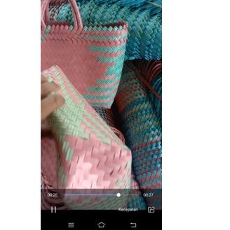 ⌉ Tas Anyaman Plastik LURIK SUPER JUMBO untuk Belanja Pasar Berkat Souvenir Hampers Parcel Kotak Nas