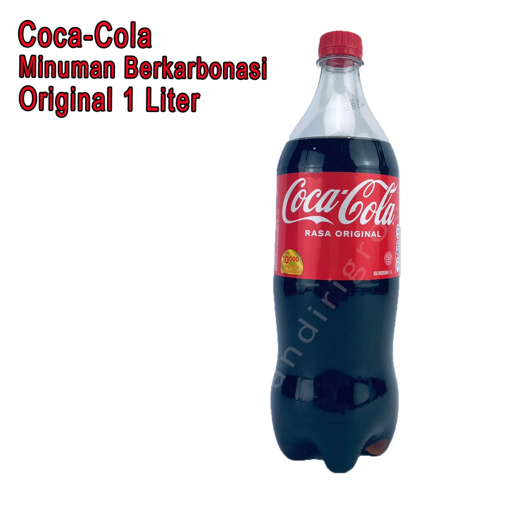 Minuman Berkarbonasi rasa Cola *Coca Cola * Original * 1 Liter