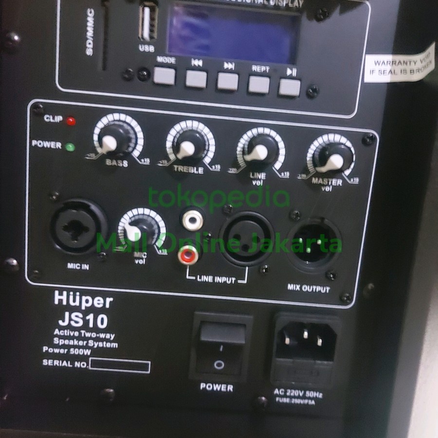 Speaker Huper Js10 aktiv 15 inch original 500 watt Hupper Js 10