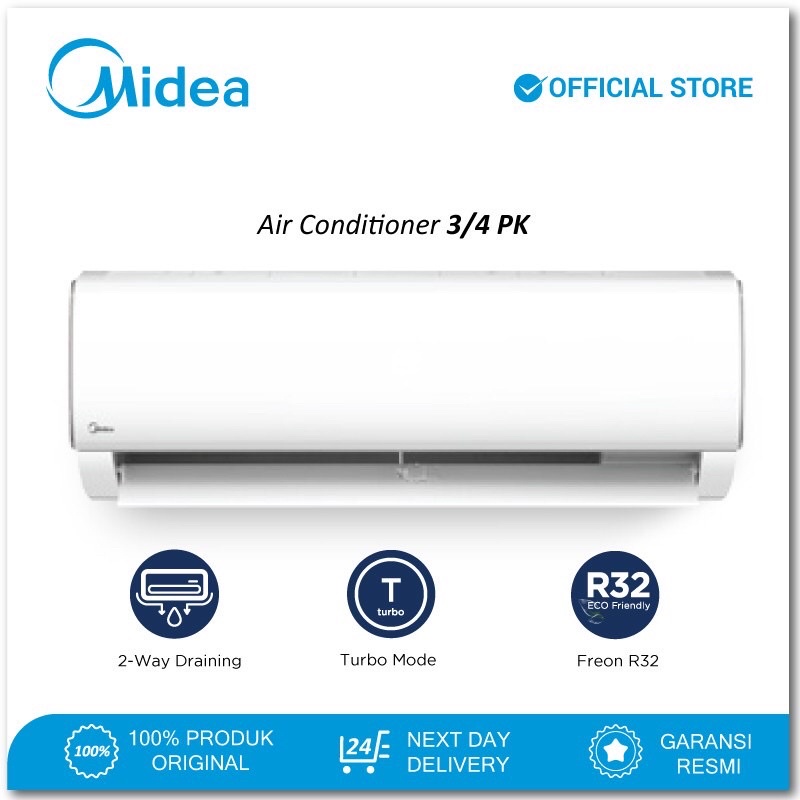 MIDEA AC STANDART 3/4 PK EXTREME SERIES MSAF-07CRN1