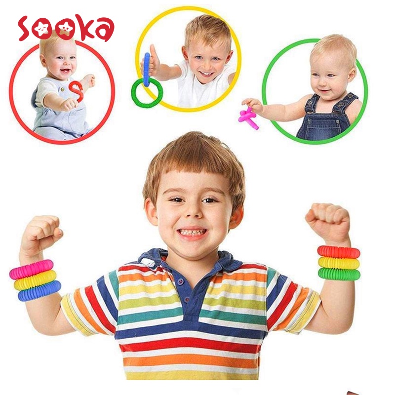 SOOKA Tabung Plastik -Warna Warni POP TABUNG Teleskopik Dapat Dilipat Tabung Mainan Anak SK-GAA1004