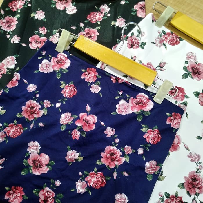 ROK MIDI    Lenny Floral Pencil Skirt / Rok Motif Midi Pensil Span Kerja Murah    IWAZAH OFFICE