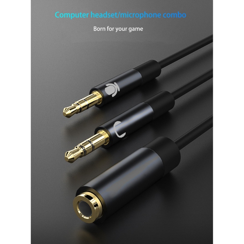 Vivi Headphone Female to 2 Male AUX Extension Wire Line 35mm Untuk Komputer Telepon