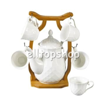 TEKO & CANGKIR TEH RUBY 8 PCS SET DELIZIOSO