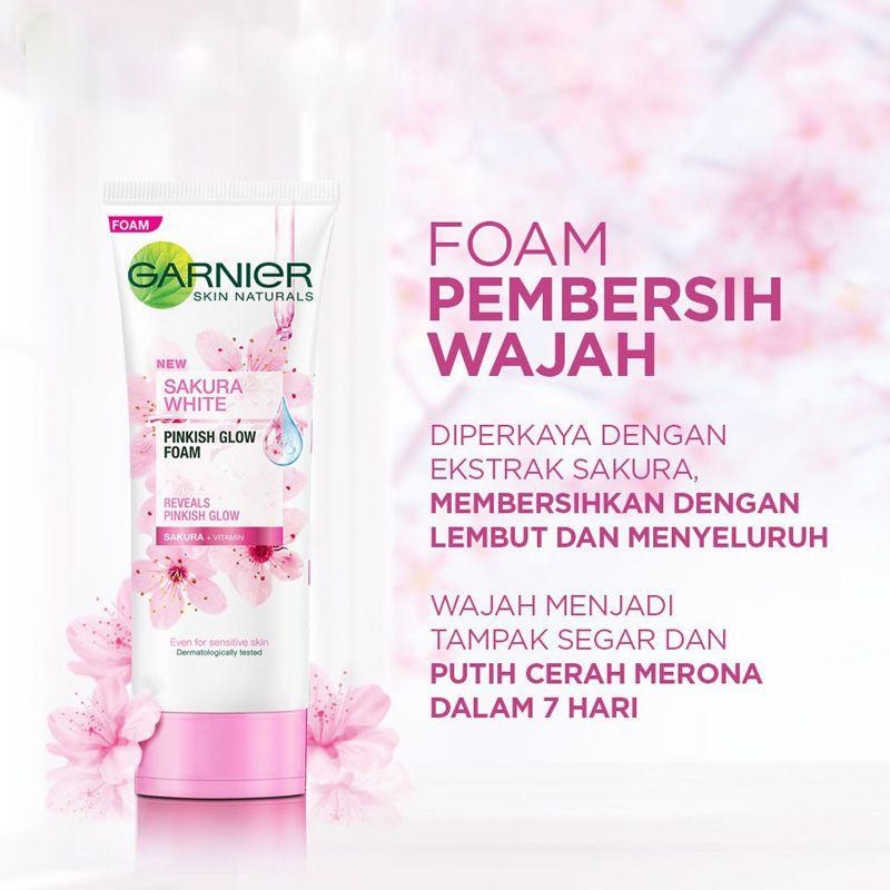 Garnier Sakura Glow Glowing Face Wash Foam / Garnier Sakiura Glow Hyaluron Foam / Garnier Sakura Glow Hyaluron Super Whip / Garnier Sakura White Pinkish Glow Whip Foam / Garnier Pencuci Muka