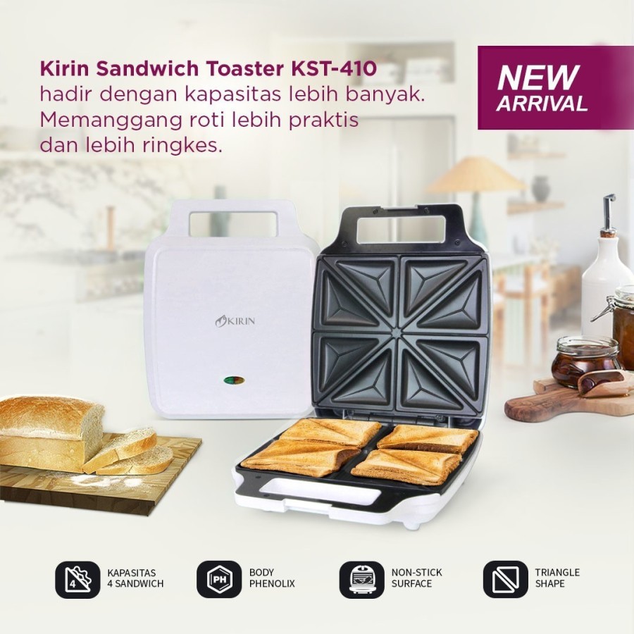 KIRIN TOASTER KST 410/ PANGGANGAN ROTI KIRIN KST410 KST 410