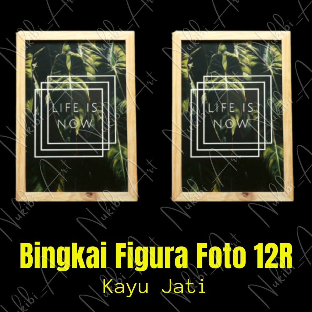 BINGKAI FRAME FIGURA PIGURA FOTO PHOTO  KAYU 12R 30 x 40 Cm PAJANGAN HIASAN DEKORASI POSTER DINDING