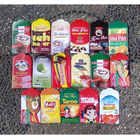 Amplop Angpau Lebaran Isi 10 Snack Atm Uang Permen Unik Lucu Viral Aesthetic Kekinian Thr Hari Raya Idul Fitri Bahan Tebal Kualitas Premium Ukuran Medium Sedang 7X12 Cm Promo Terbaru Cod