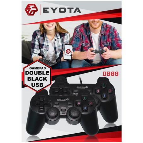 ITSTORE gamepad double getar hitam eyota joystick eyota double