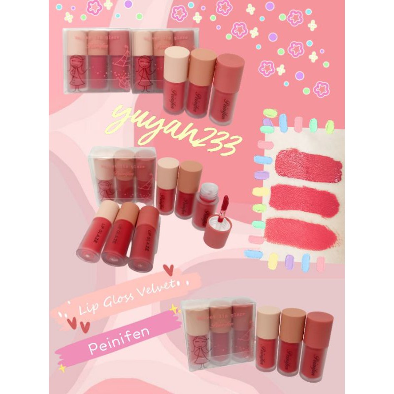 PROMO PERPACK!!!LIP GLOSS/LIP GLAZE VELVET PEINIFEN P7203