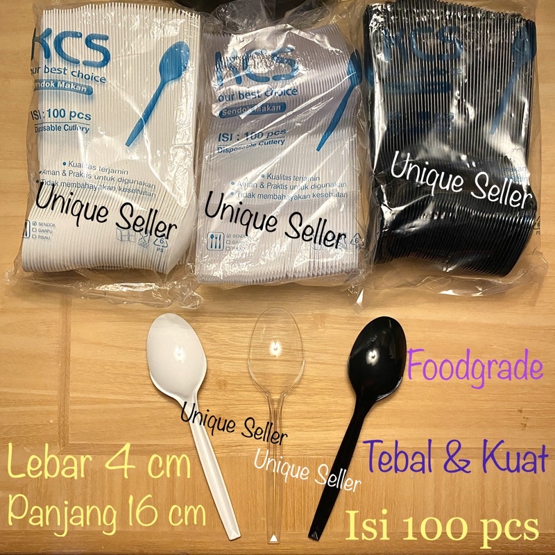 Jual Sendok Makan Plastik Kcs Isi 100 Sendok Makan Plastik Bening Kcs