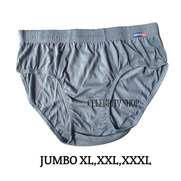CD JUMBO Celana Dalam Pria Dewasa M L XL XXL XXXL Big Size YASSER Brief Katun