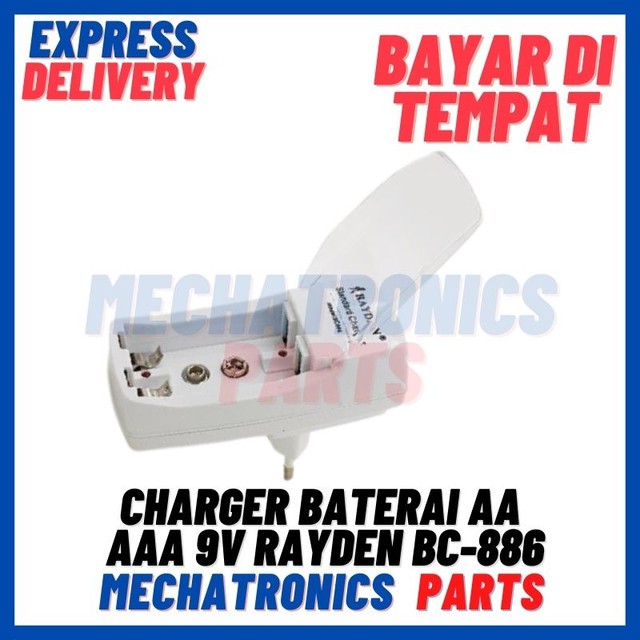 [PSU-9048] CHARGER BATERAI AA  AAA 9V RAYDEN BC-886