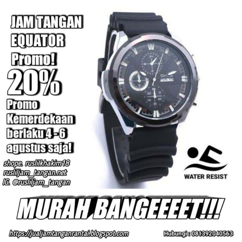 JUAL Jam Tangan Pria EQUATOR WATERPROOF