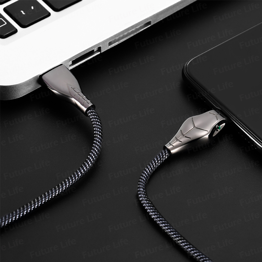 Kabel Data / Charger 3a Fast Charging Dengan Lampu Led Untuk Iphone