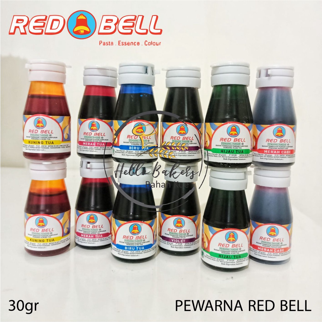 

PEWARNA PANGAN CAIR RED BELL 30GR / PEWARNA PANGAN / PEWARNA PANGAN