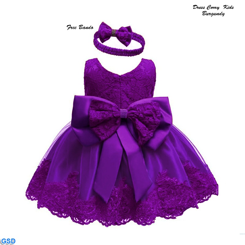 Dress Corry Kids A/Terusan Dress Anak Brukat/Dress Anak Perempuan murah/baju fashion anak import