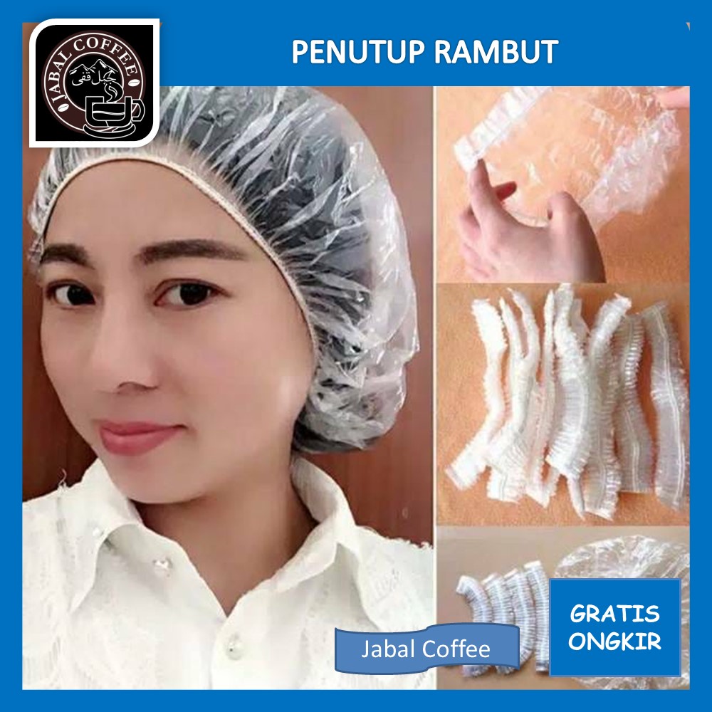 Hair Cap Shower Nurse Transparan / Penutup Rambut Kepala Plastik Mandi Pelindung Cat Rambut