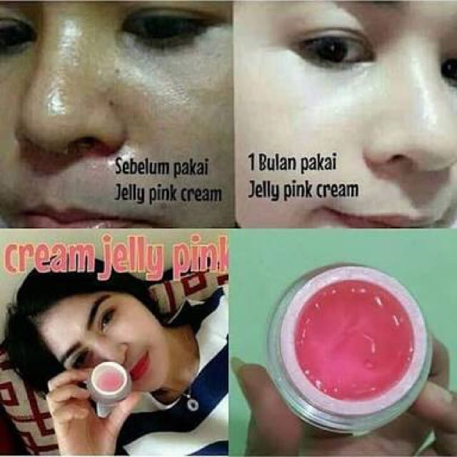 SHINE STAR - Jelly Glowing Pink Cream Pemutih Wajah Glowing Cepat - Cream Penghilang Bekas Jerawat dan Flek Hitam