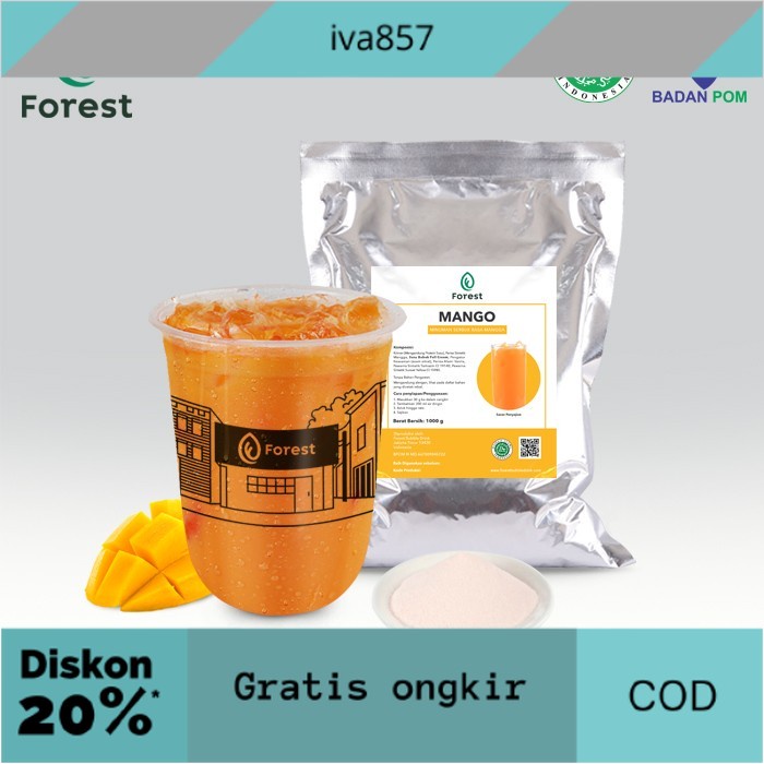 

PROMO Bubuk Minuman MANGO Powder - FOREST Bubble Drink - POWDER GRATIS ONGKIR