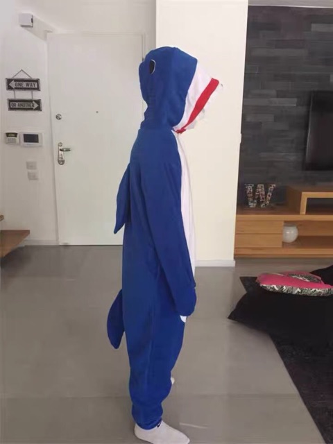 BAJU ONESIE BABY SHARK HIU KOSTUM COSPLAY