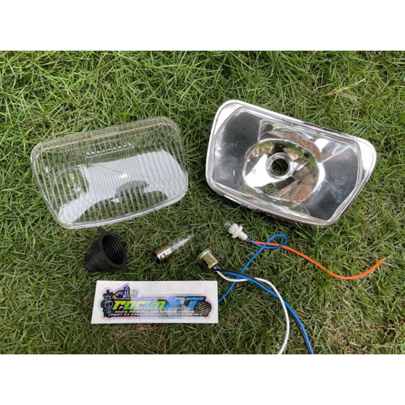 reflektor kaca bolam lampu depan RX king full set