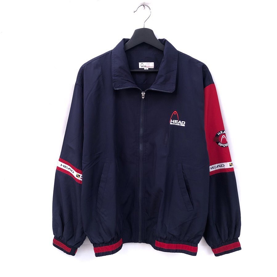 Jaket Head Two Tone Navy Red Classic Vintage - Size M