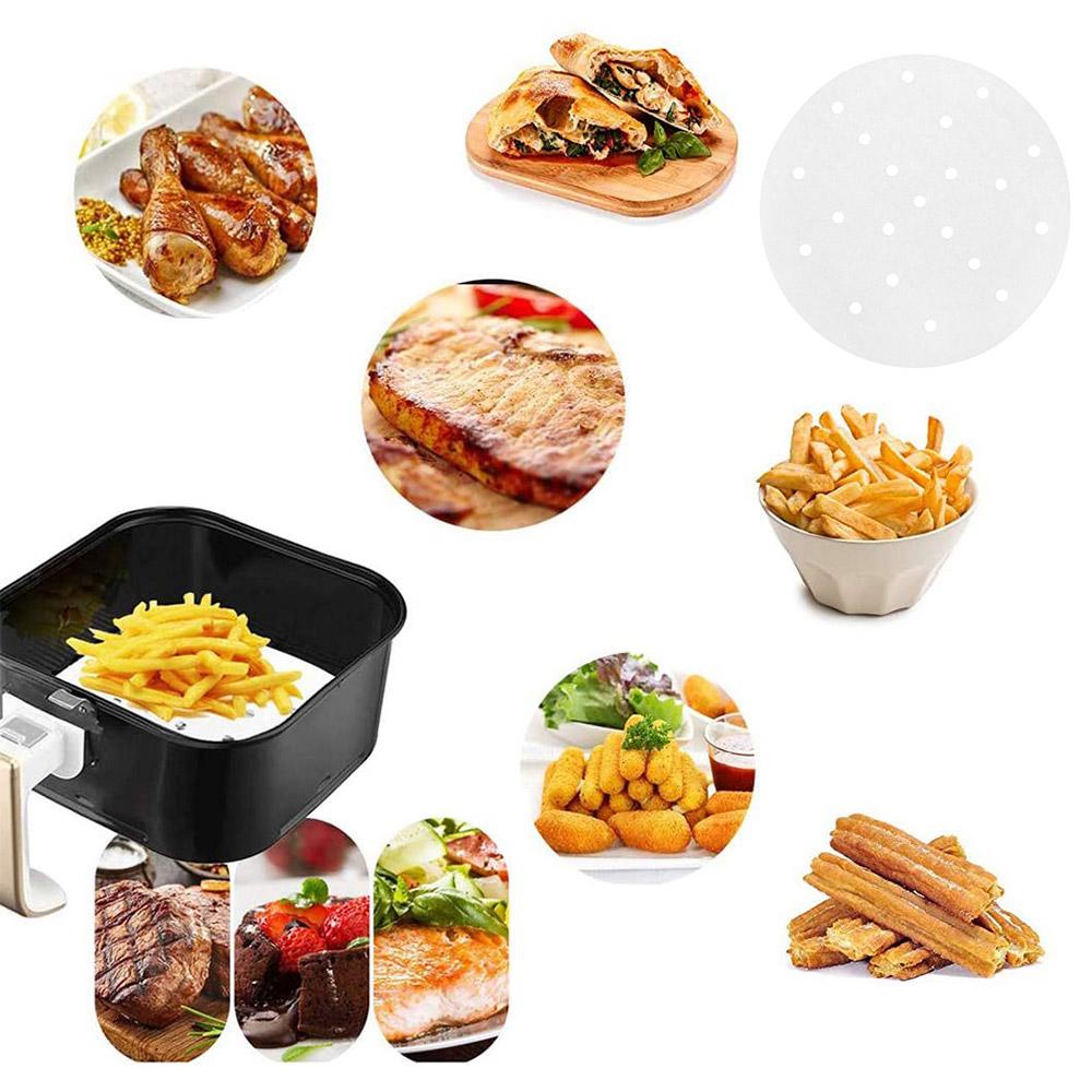 Suyo 100Pcs / Set Alas Air Fryer Anti Lengket Tahan Panas Untuk Perlengkapan Dapur