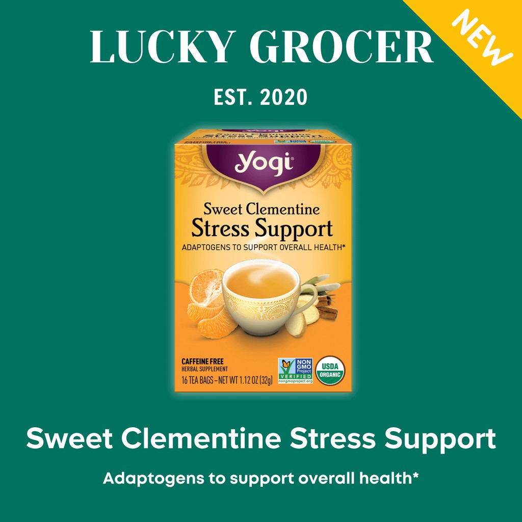 

Yogi Tea Sweet Clementine Stress Support Tea Teh Organik Herbal Sehat Stress Support Caffeine Free