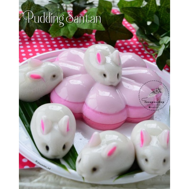Cetakan Silikon Kelinci isi 6 Silicone Bunny Cetakan Puding Kelinci Cetakan Puding Bunny