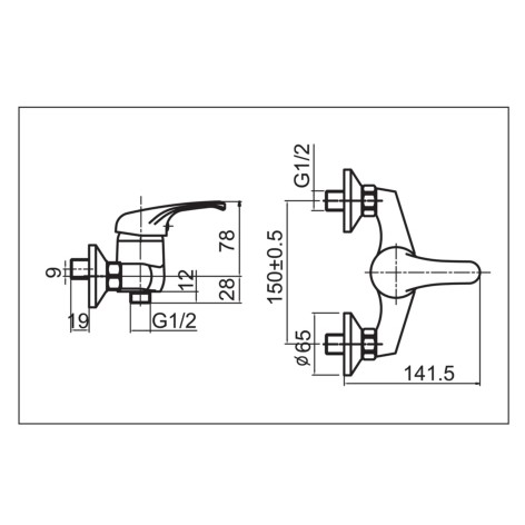 Keran / Kran Shower Air Panas Dingin Wasser MSW S020