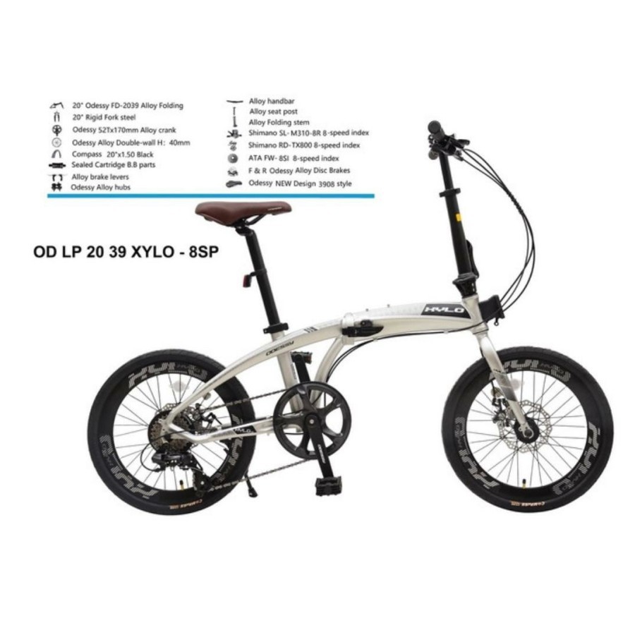 SEPEDA LIPAT ODESSY XYLO ALLOY 8 SPEED DISCBRAKE