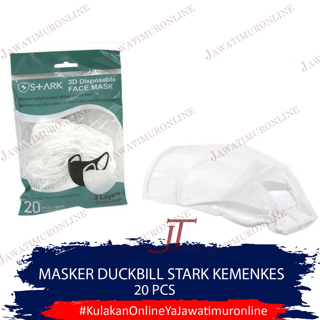 Masker Duckbill Dewasa Masker 3ply Duck Bill Disposable Mask 95% STARK