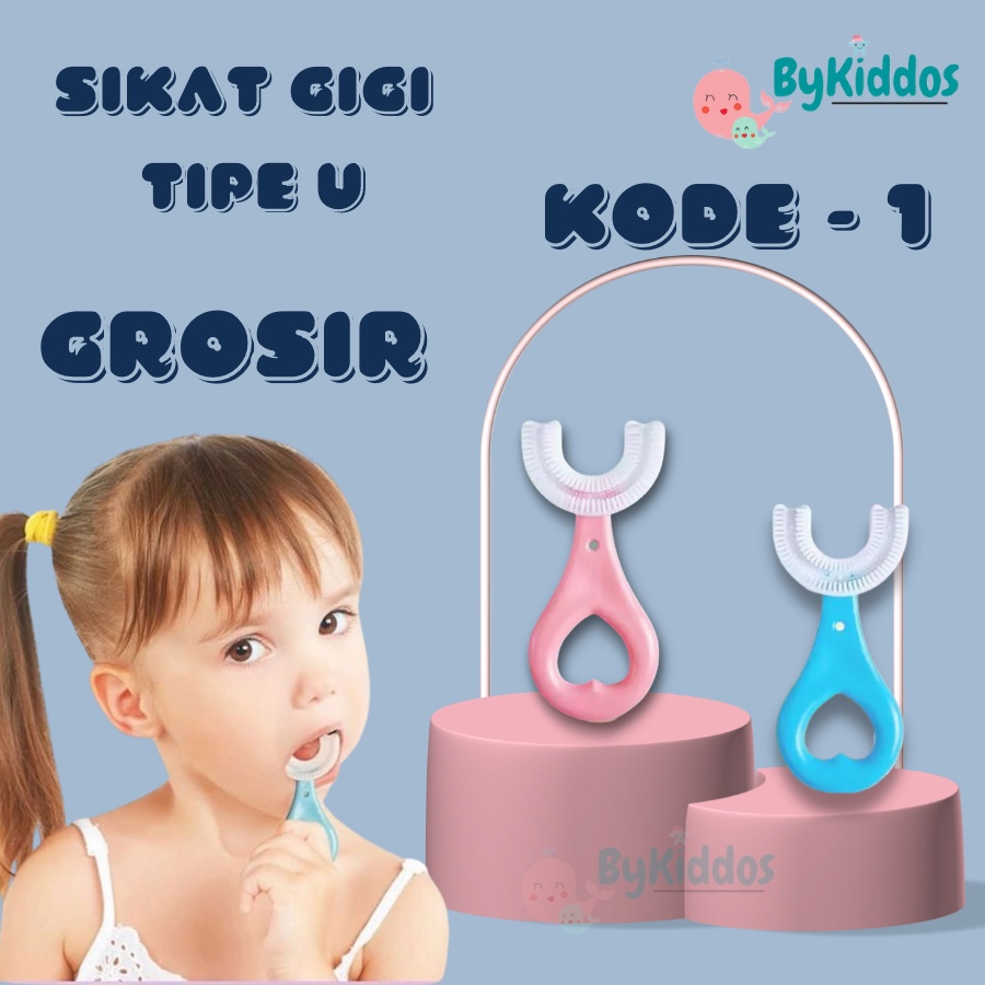 Bykiddos - Sikat Gigi Anak Bentuk U Bahan Silikon / Tooth Brush Baby Silicon type U