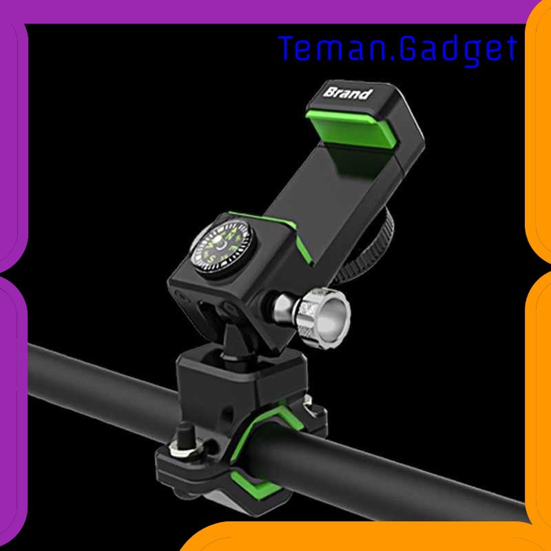 TG-IB419 Guider Smartphone Holder Sepeda dengan Kompas dan Lampu LED - Q003