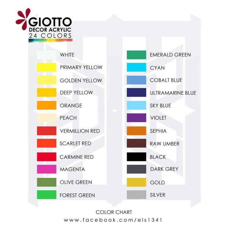 Giotto Decor Paint Matt Acrylik 25ml Part (1/2)