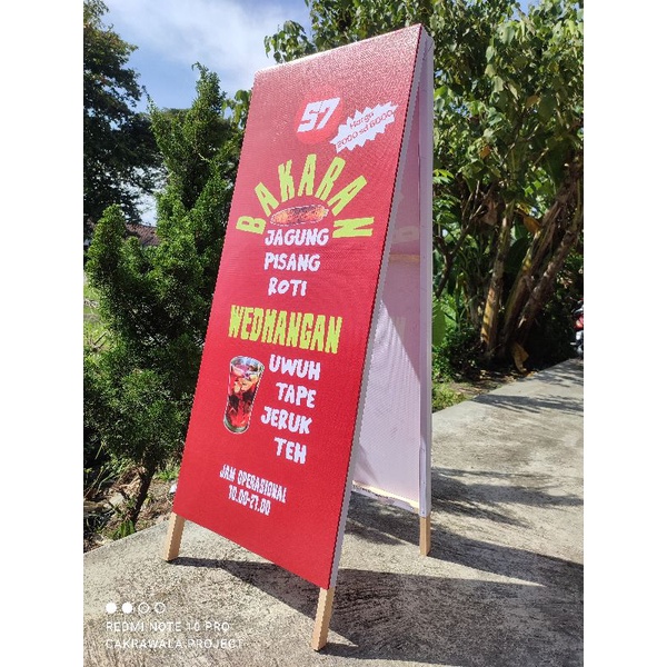 Jual Stand Banner Kayu Ukuran 50 X 130 Cm Standing Banner Kayu