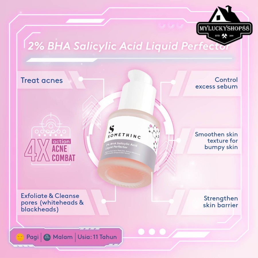 Somethinc 2% BHA Salicylic Acid Liquid Perfector Face Serum Wajah 20ml