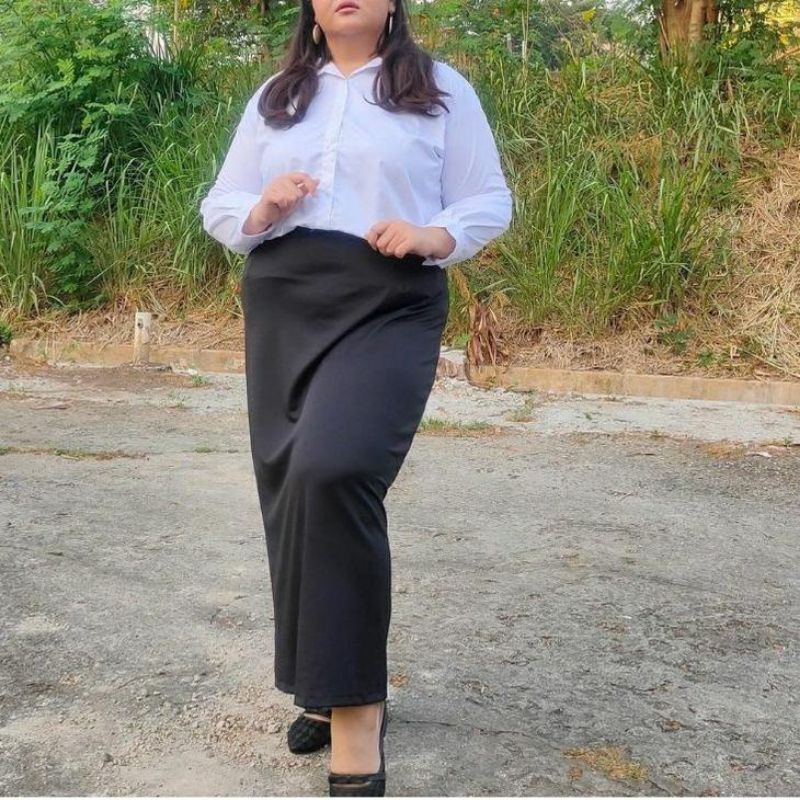 𝔂𝓾𝓶𝓪 ROK SPAN SCUBA JUMBO PANJANG BIG SIZE//ROK KERJA WANITA UKURAN BESAR