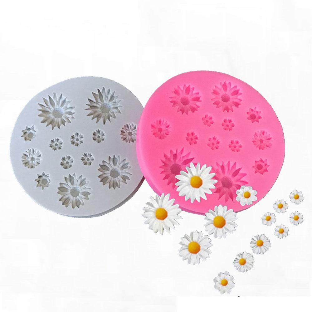 [Elegan] Fondant Cake Decoration Mini Daisy Alat Dekorasi Kue Cetakan Coklat Sabun Silikon