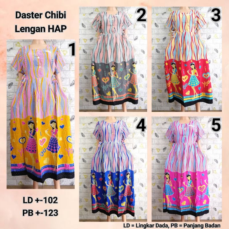 DASTER CHIBI LENGAN HAP PASTEL DASTER MODERN KEKINIAN BUSUI FRIENDLY ADEM TLOK + OTT + PLTK + GFBX