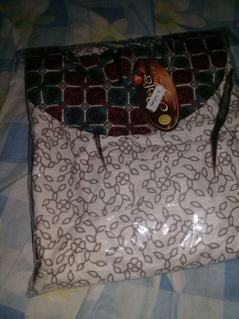 Gamis Kombinasi Ilalang All Size Ld 104 P 140 Resleting Belakang Batik Pekalongan