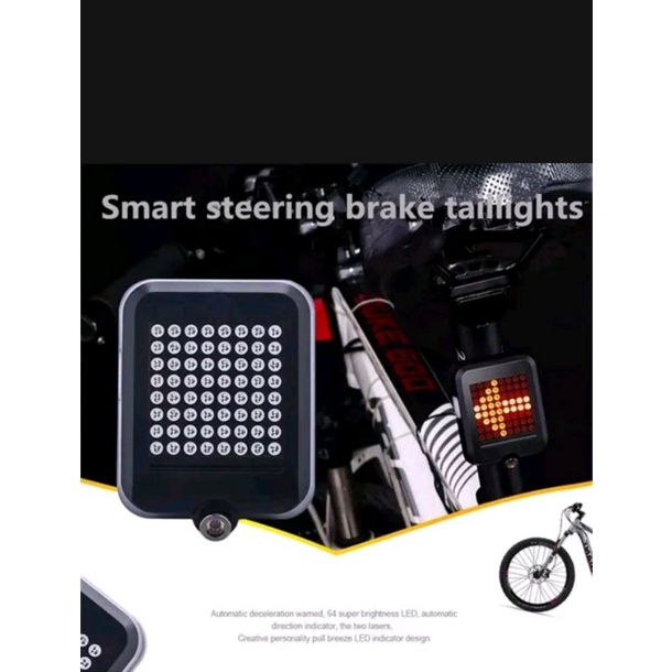 Lampu LED Sepeda Otomatis Lampu Belakang Sepeda 64 LED Lampu USB Charging  Lampu Sepeda Smart Senson