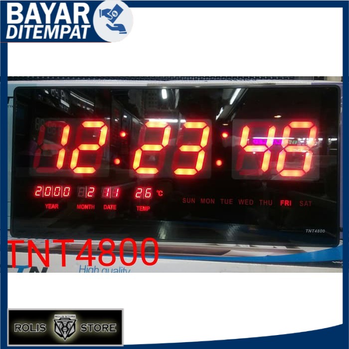 BISA COD MURAH JAM DINDING DIGITAL LED TNT4800