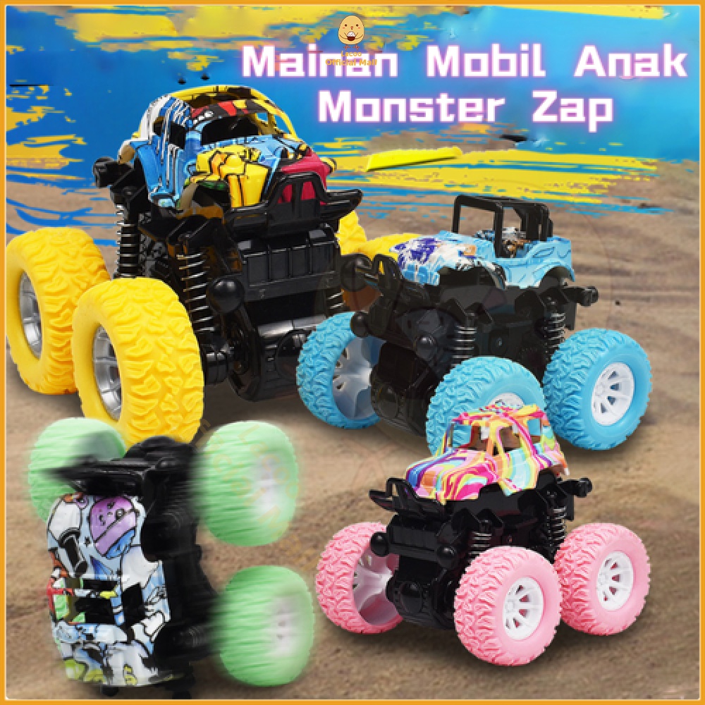 Poney Mainan mobil mobilan anak Monster Zap Off Road 4 drive mobil mainan anak tidak perlu baterai