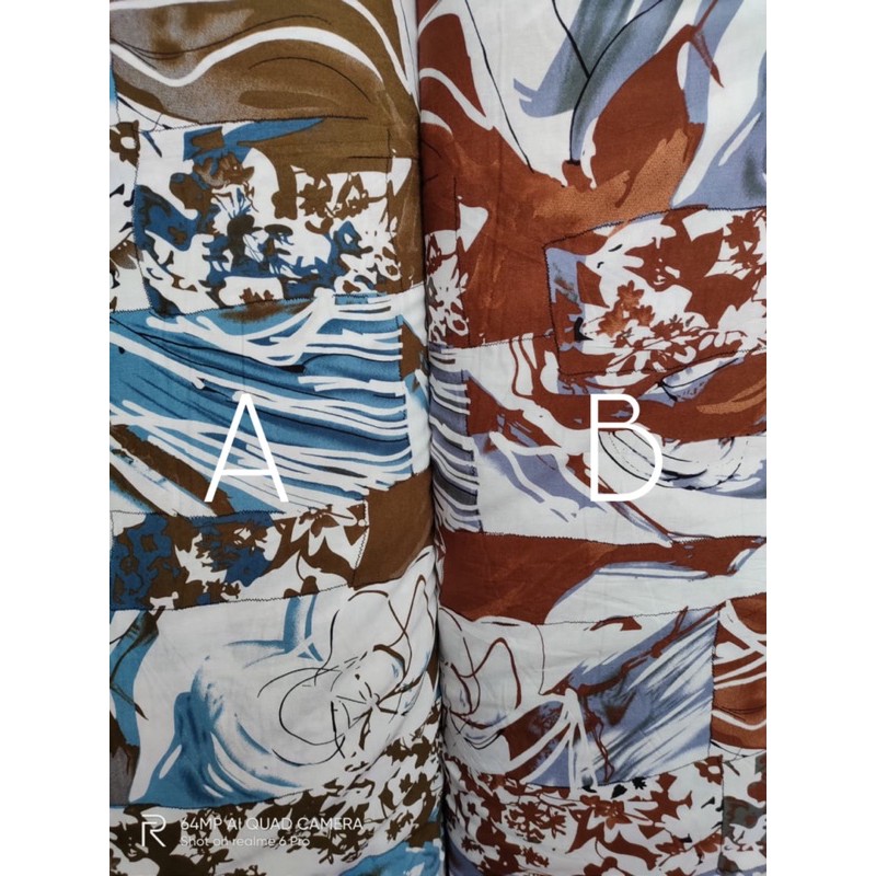 bahan kain rayon viscose motif abstrak